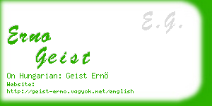 erno geist business card
